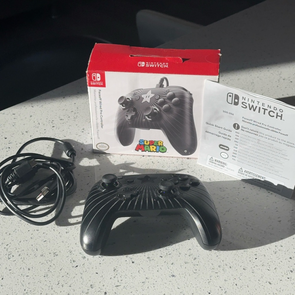 PDP Nintendo Switch Faceoff Super Mario Wired Pro Controller